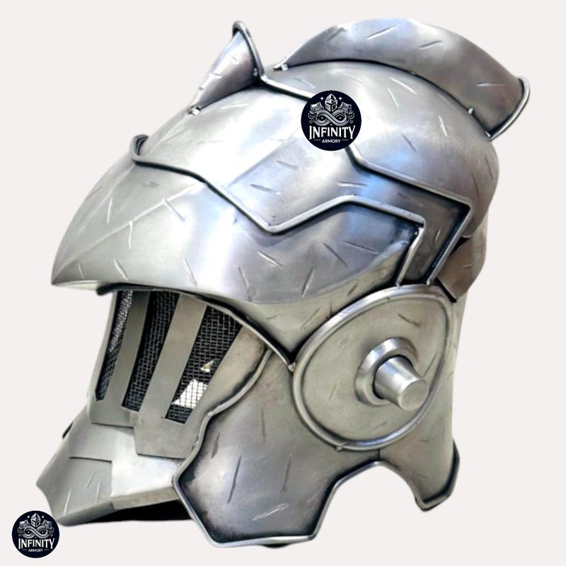Maschera Cosplay Goblin Slayer In Lattice Duro | Elmo Da Halloween | Fatto A Mano