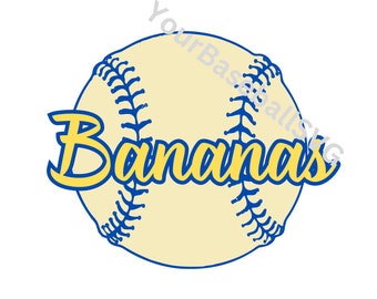 DIGITAL PNG SVG Savannah Bananas dtf graphic tee transfer design trending bananaball baseball game day bestseller logo Georgia heat press