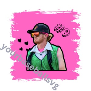 Numérique PNG SVG Party Animals DTF Dustin Baber # 9 Bananaball Savannah bananes partyanimals baseball gameday tendance logo design drôle