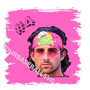 Party Animals PNG SVG DIGITAL design #4 Tanner Thomas, Baseball Spieltag, Savannah Bananen, Bestseller Design Bananenball