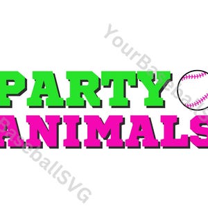DIGITALE Party Tiere PNG SVG dtf für Cricut Vinyl Heat Press Baseball Bananaball Savannah Bananen Trend Logo Design Tshirt HutGeorgia