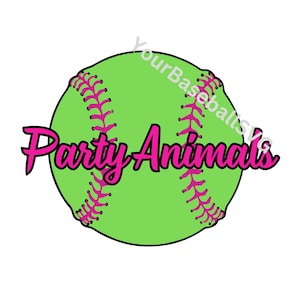 Savannah Party Animals PNG SVG DTF für Vinyl Bananaball Baseball Logo Trending digitale Download-Datei für Cricut Heat Press Spieltag lustig