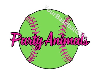 Savannah Party Animals PNG SVG DTF for vinyl bananaball baseball logo trending digital download file for heat press game day funny