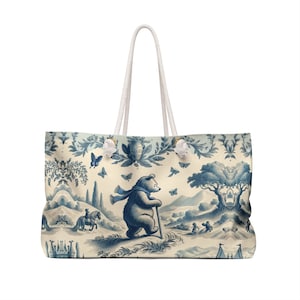 Winnie the Pooh On a Journey in Toile de Jouy - Weekender Tote Bag