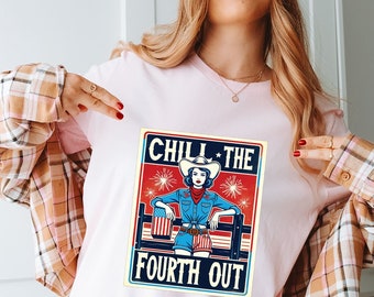 Chill The Fourth Out Shirt, Retro 4th Of July Shirt,Patriotic Shirt, Funny Fourth Of July Shirt, USA T-Shirt, American Flag Shirt