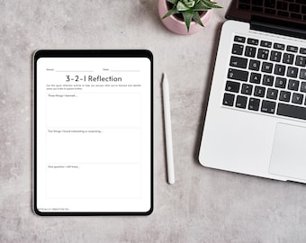 3-2-1 振り返りワークシート: 印刷可能な教室ディスカッションと退出チケット (PDF)