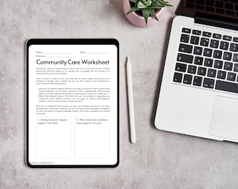 コミュニティケアワークシート：印刷可能なコミュニティ構築と集団ケアのプロンプト（PDF）