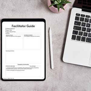 Facilitator Guide Worksheet: Printable Workshop Lesson Plan (PDF)