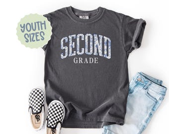 Second Grade Shirt Girls Back to School Shirt, Youth 2nd Grade T-shirt, First Day of School Floral 2nd Grader T-shirt
