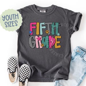 Fifth Grade Shirt Girls Back to School Shirt, Youth 5th Grade T-shirt, First Day of School Fifth Grader T-shirt