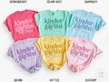 Comfort Colors® Custom Kindergarten Teacher Shirt, Personalized Kindergarten Teacher T-Shirt, Gift For Teacher, Kinder Crew Team Shirts