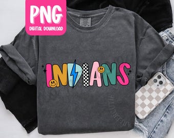 Indians PNG - Indians Mascot PNG - Retro Mascot Png, School Spirit Back to School Mascot PNG, Personal Use Digital Download CTP01