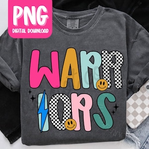 Warriors PNG - Warriors Mascot PNG - Retro Mascot Png, School Spirit Back to School Mascot PNG, Personal Use Digital Download CTP01