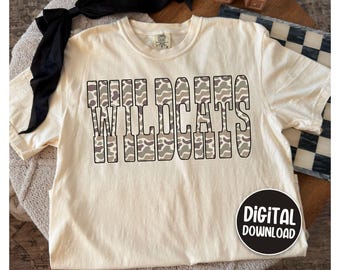 Wildcats PNG, Wildcats Mascot Digital Download, Wildcats Sublimation File CC25037