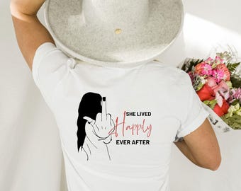 Geschieden und Lieben Es | Lustig Spruch Zitat Grafik für T-Shirts, Tassen, Wand Kunst, Karten, Party Dekor | Perfekt für Hochzeiten