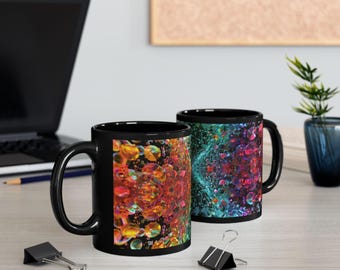 万華鏡ドリームマグ | サイケデリックコーヒーカップ | トリッピーティーマグ | フェスティバルギフト | ユニークなキッチン装飾