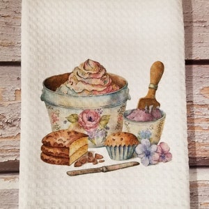 Muffins that believe in miracles waffle Weave dish towel