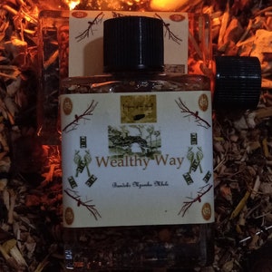 Transform Your Luck with Wealthy Way Spiritual Oil, Used in Hoodoo and Rootwork for Job Getting & Wealth Attraction