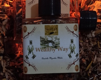 Wealthy Way Spiritual Oil, Hoodoo Rootwork, Wealth Attraction
