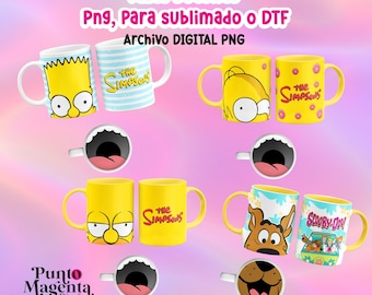 Big Mouth Tassen, 12 PNG-Bilder, Sublimation, DTF, Digitaldruck, Tassendruck