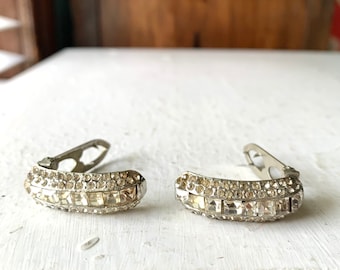 Vintage Rhinestone Shoe Clips, Sparkly Heel Accessory