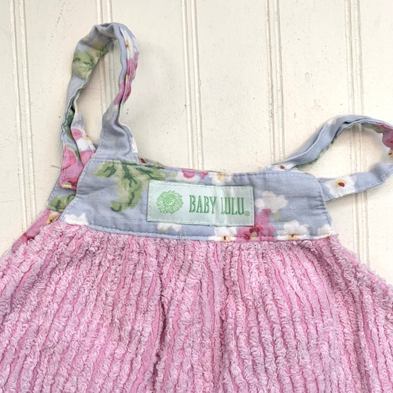 Vintage Baby Clothes, Pink Chenille Overalls, Siz… - image 4