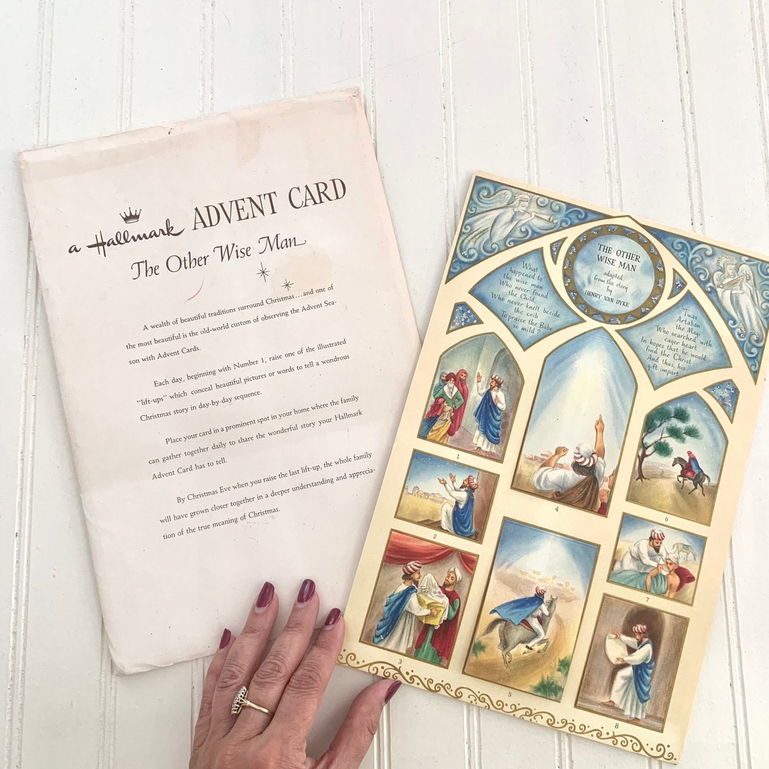 Vintage Hallmark Advent Calendar Card Oversize Trifold the Etsy