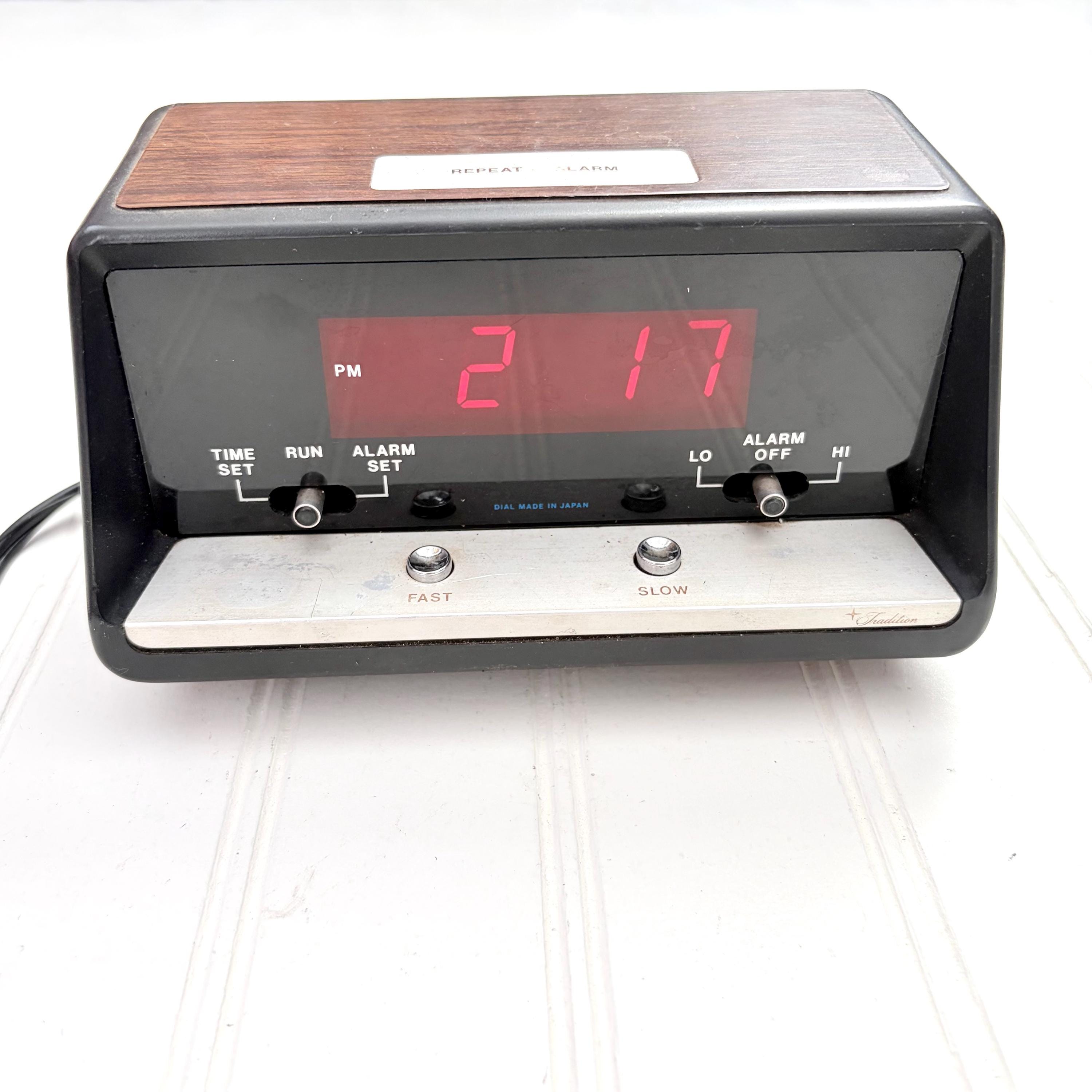 Vintage Sears Roebuck Tradition Digital Alarm Clock, 1970s