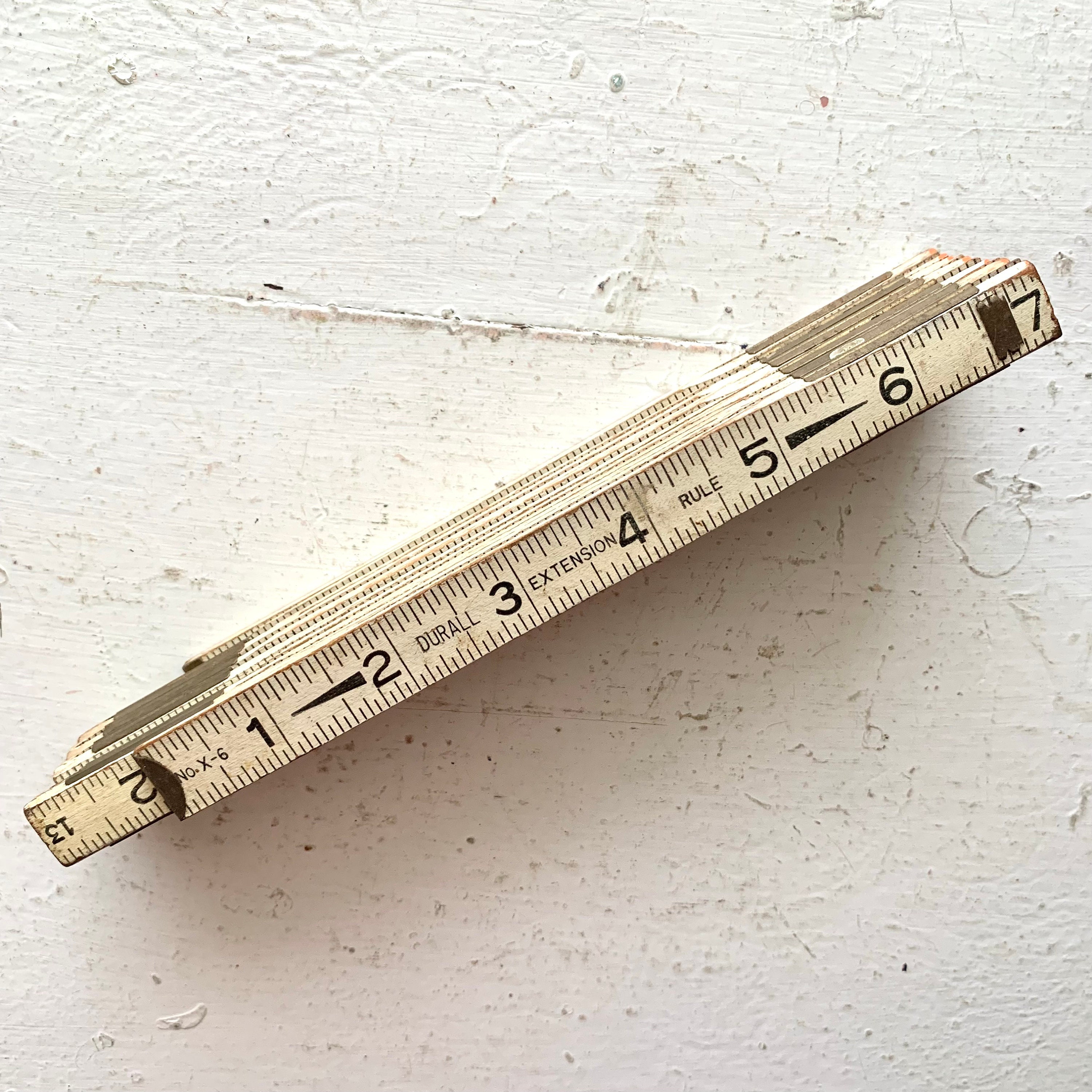 Vintage Six Foot Folding Magnetic Ruler 
