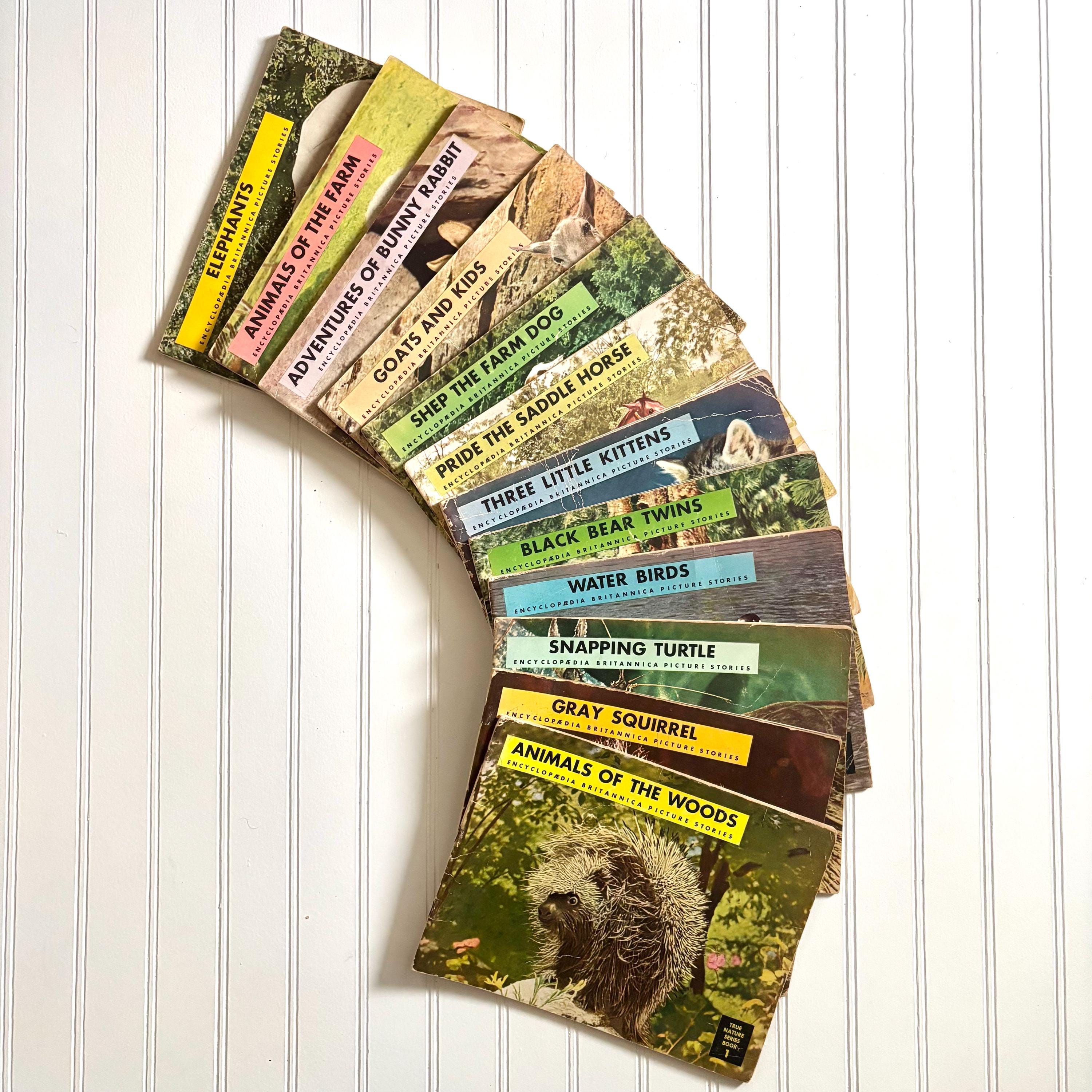 Vintage Encyclopedia Britannica Animal Books, Picture Stories