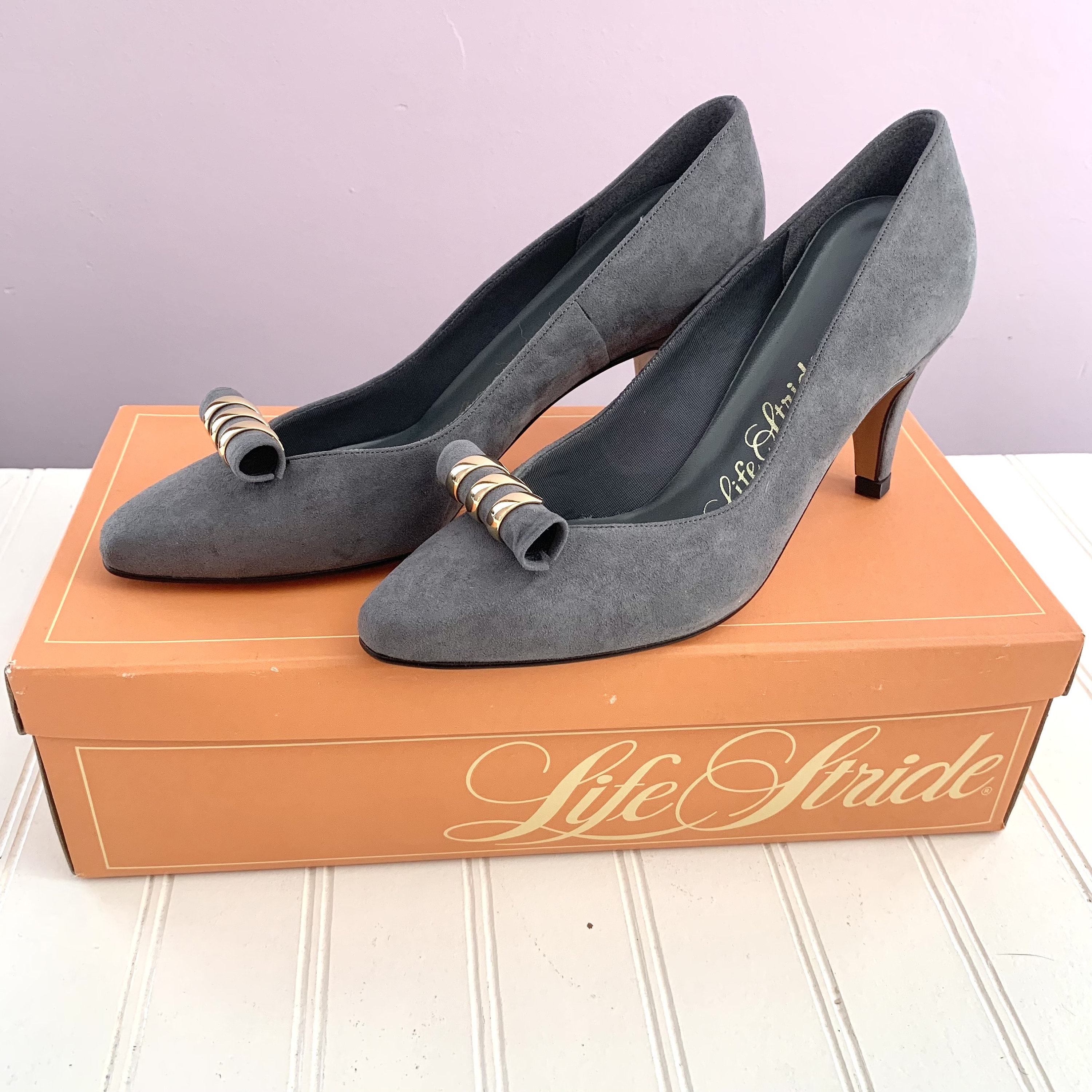 Grey 3 Inch Heels Etsy