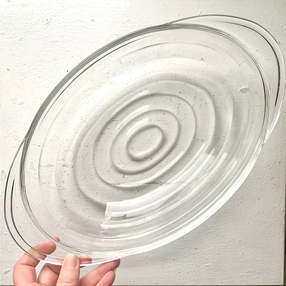 Vintage Anchor Hocking Glass Casserole Dish, Ripple Pattern, Oven Proof