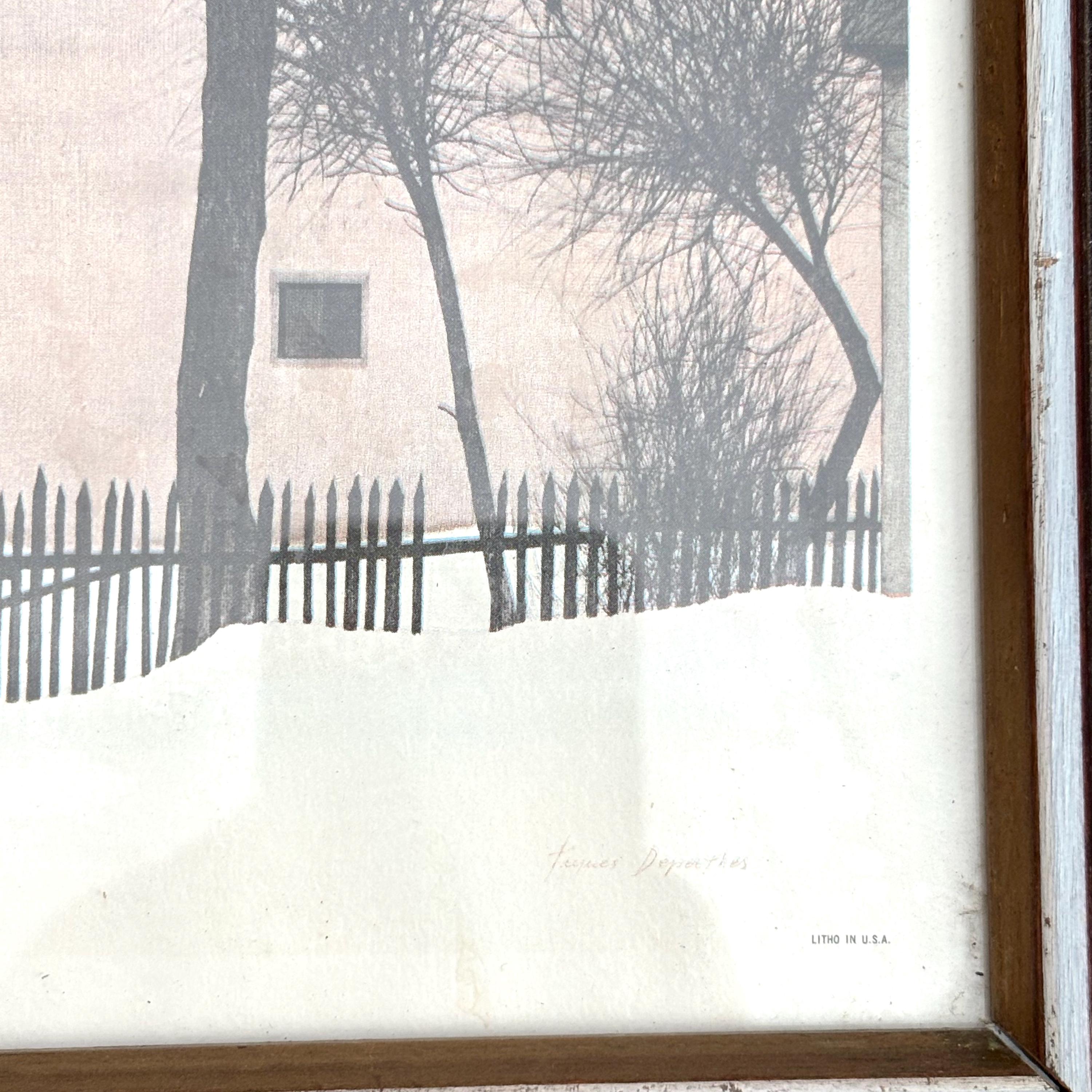 Vintage Winter Landscape Art Print, Jacques Deperthes, Framed - Etsy