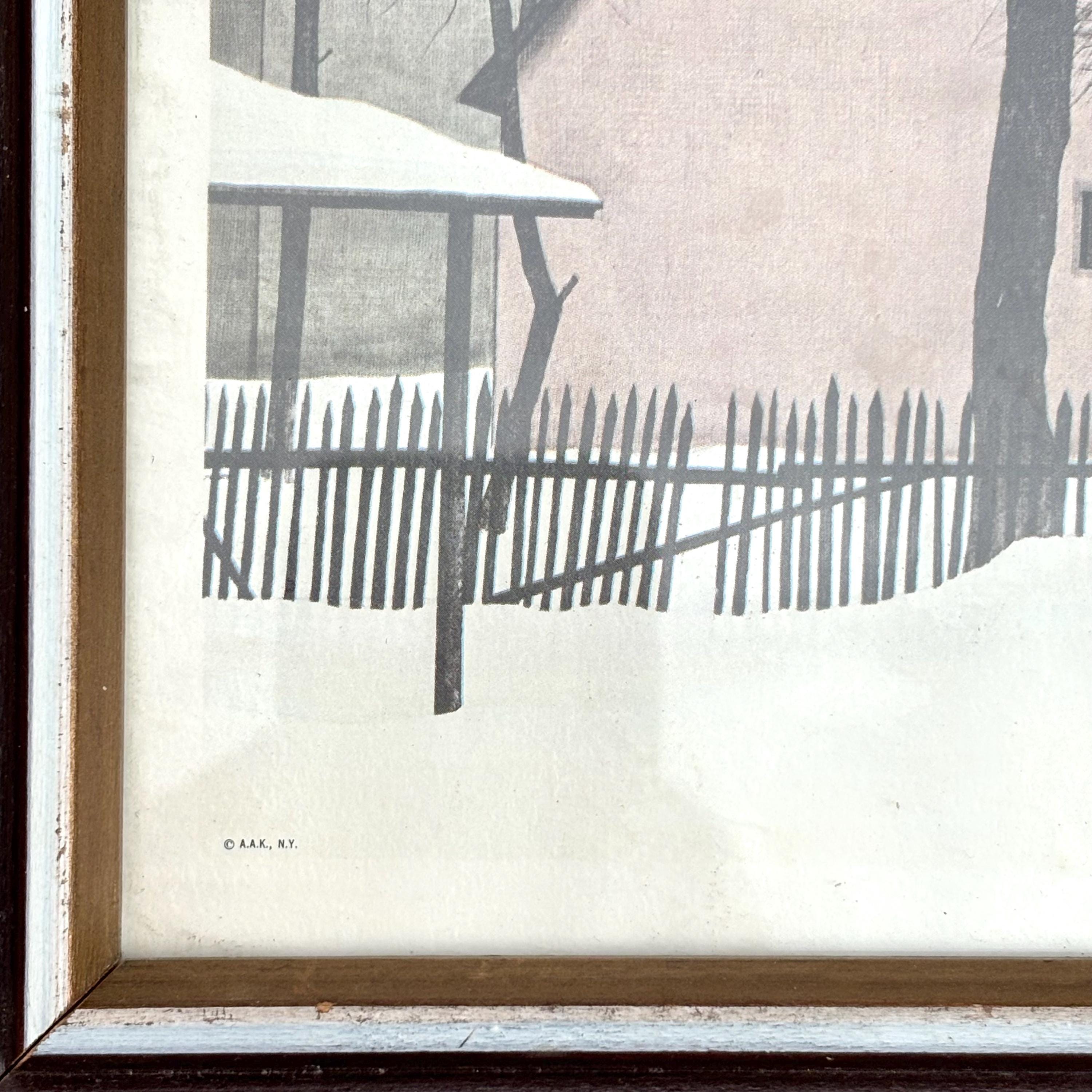 Vintage Winter Landscape Art Print, Jacques Deperthes, Framed - Etsy