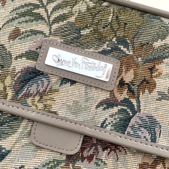 Vintage Diane Von Furstenberg Floral Tapestry Suitcase Vintage Diane Von Furstenberg Floral Tapestry Suitcase
