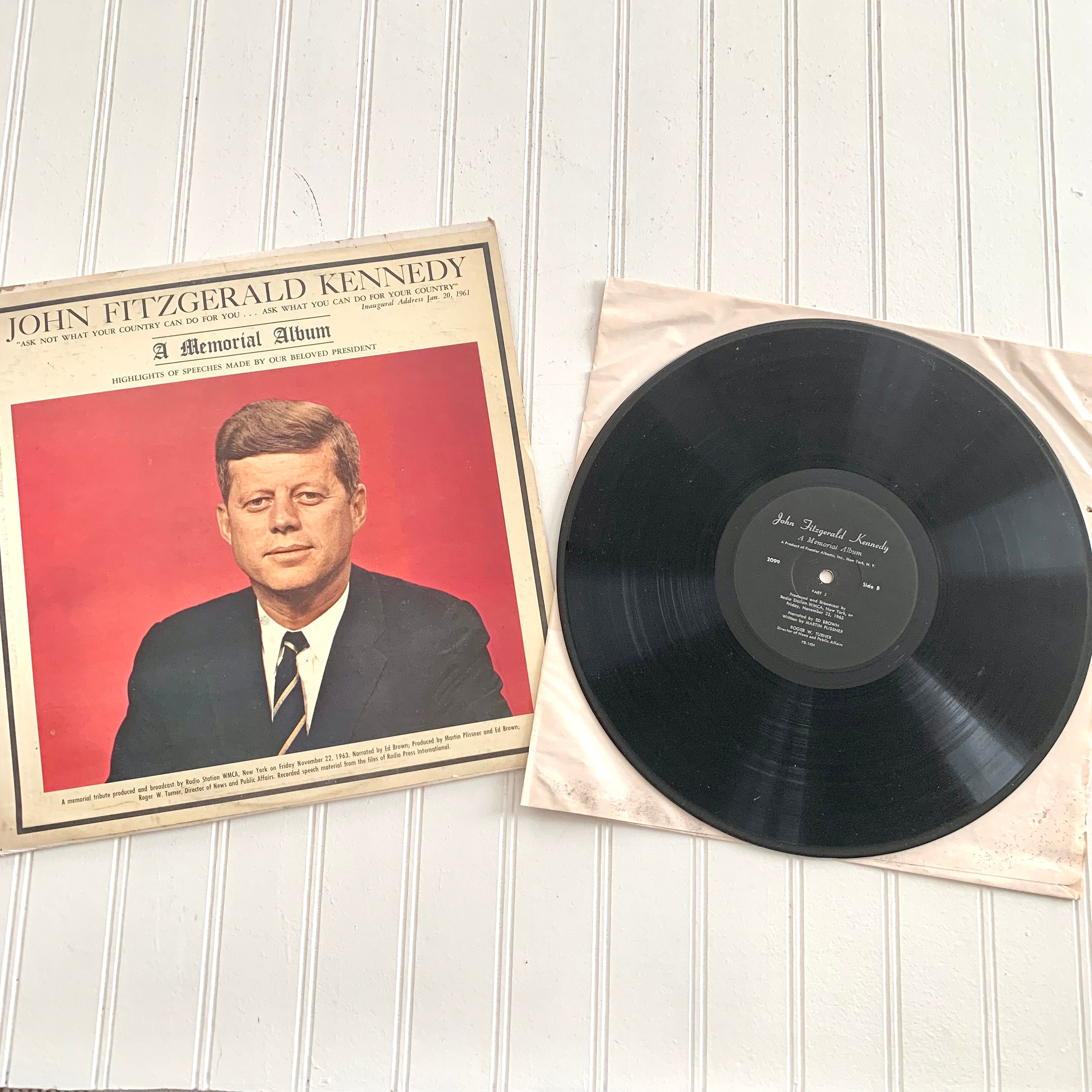 Vintage JFK Memorial Album, 1963 Spoken Word Vinyl Record - Etsy