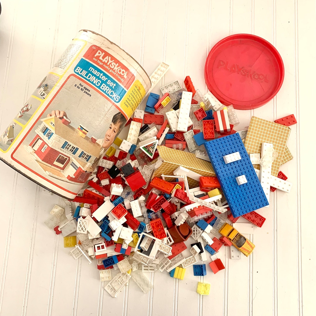 Vintage Playschool Toy Master Set Building Bricks, Lego Vintage Playschool Toy Master Set Building Bricks, Lego