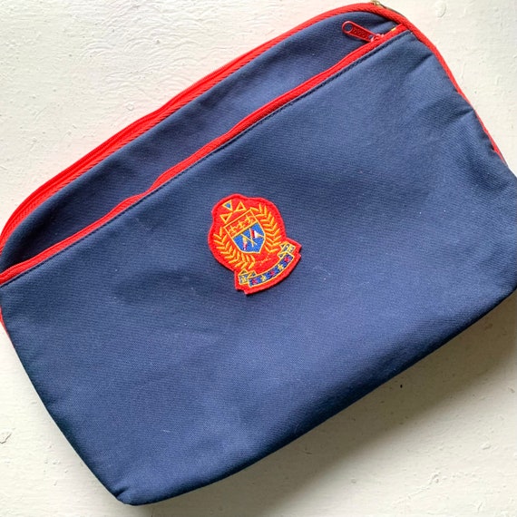 Preppy 1980s Vintage Clutch Bag, Primary Colors B… - image 3