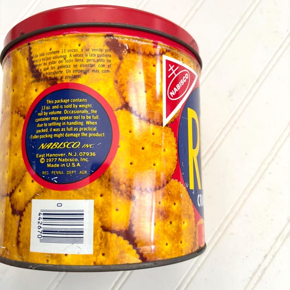 ヴィンテージ ナビスコ リッツ クラッカー 缶、1977年 広告装飾 - Etsy