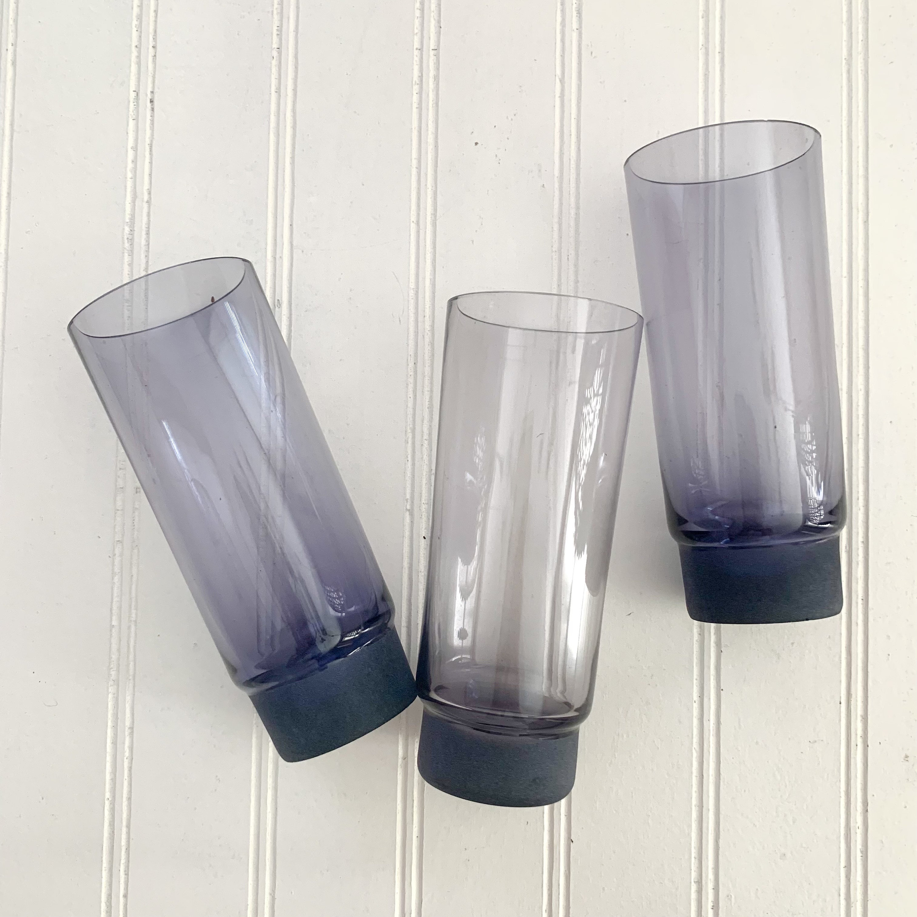 Circleware Gem Jewel Tones Glassware Ribbed 8 Oz Drinking Glasses Set of 4  