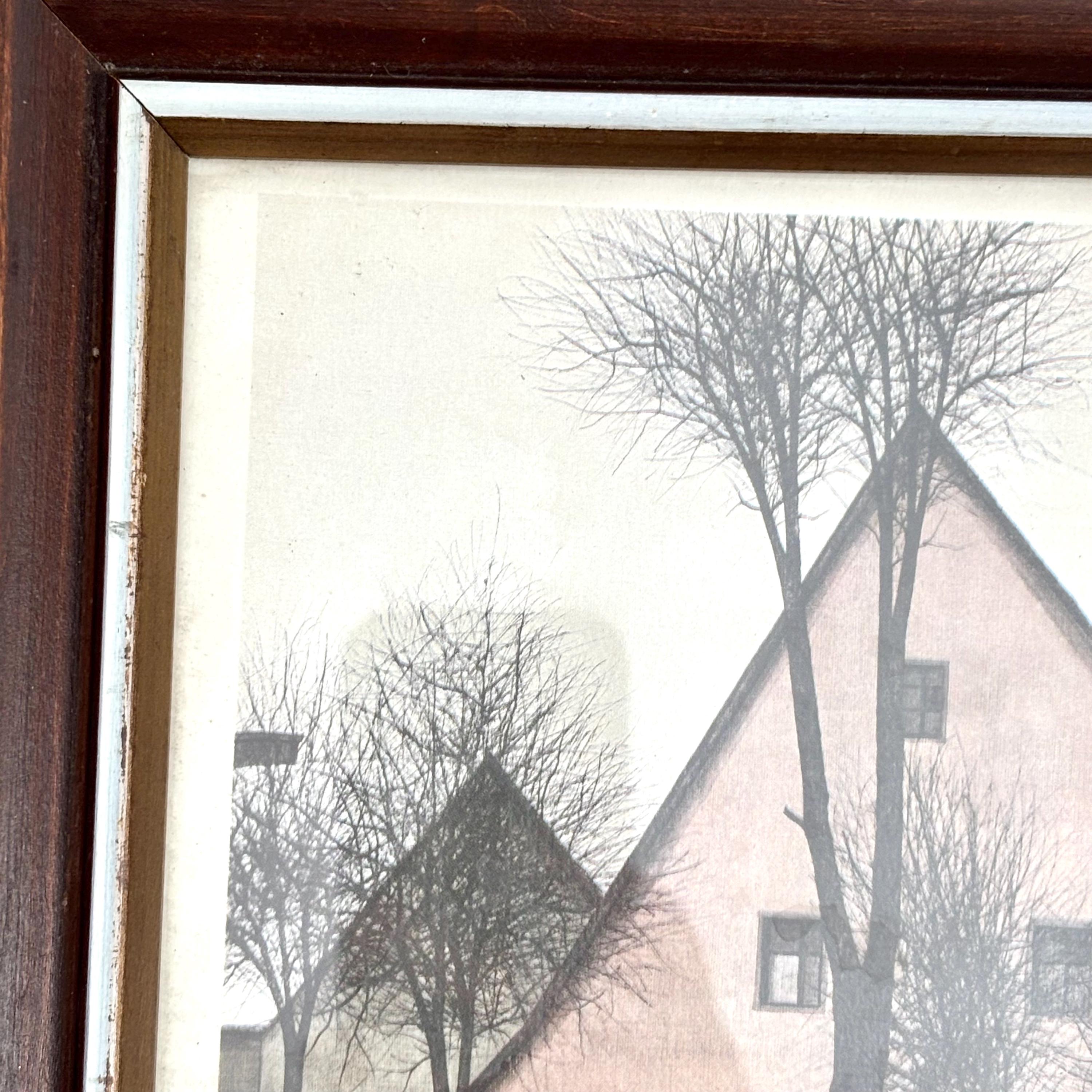 Vintage Winter Landscape Art Print, Jacques Deperthes, Framed - Etsy