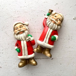 ヴィンテージ クリスマス サンタ 陶器の置物、ホリデー ホーム