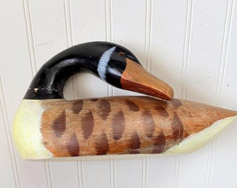 ヴィンテージの木彫りカナダグース彫刻：マツ鳥、カナダ製 - Etsy 日本