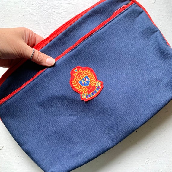 Preppy 1980s Vintage Clutch Bag, Primary Colors B… - image 1