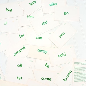 Vintage Flash Cards, 1984 School Zone, Childrens Learning, Words, Spelling, Two Sided