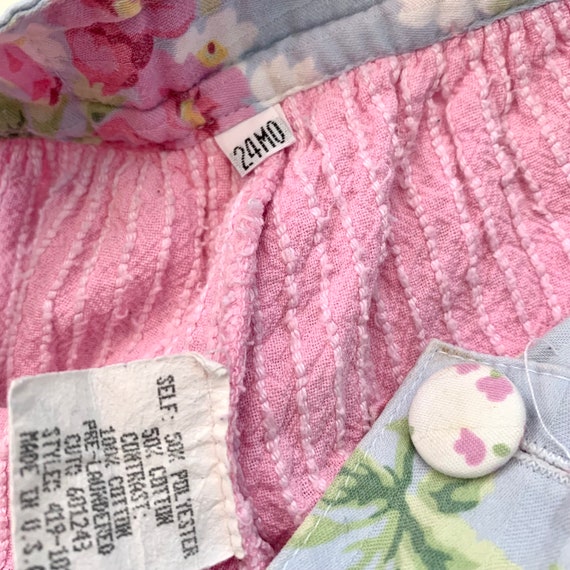 Vintage Baby Clothes, Pink Chenille Overalls, Siz… - image 5