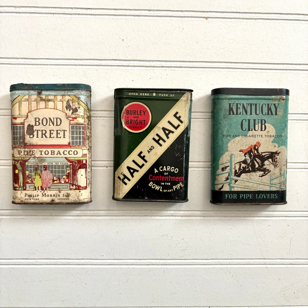 Vintage Tobacco Tin Collection, Bond Street, Half-half, Kentucky Club
