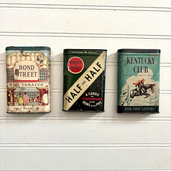TABACCO缶★USA／1910s~ antique／アメリカ／TIN／たばこ Vtg Antique 1910s Square Snuff Tube Rose Smokeless Tobacco