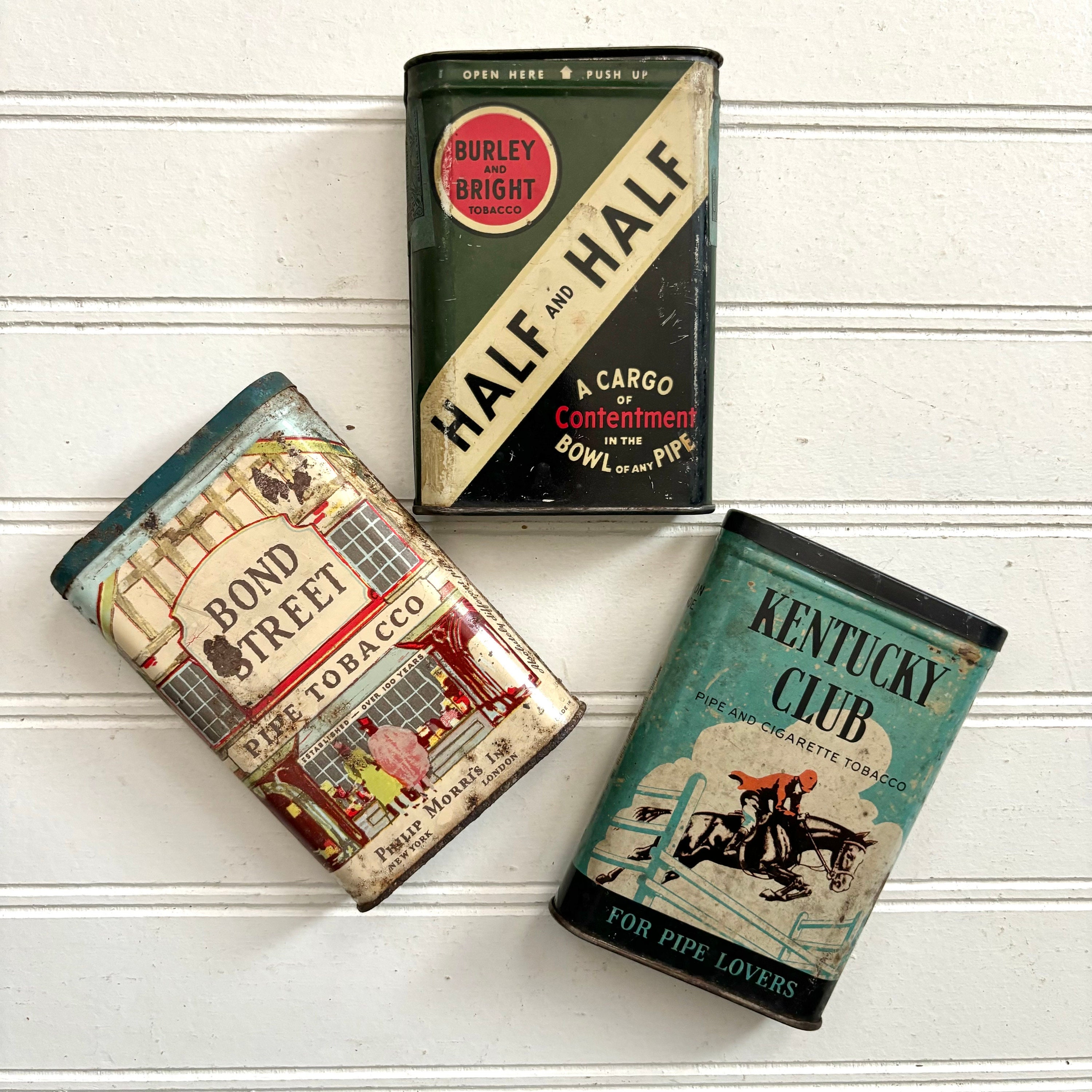 Vintage Tobacco Tin Collection, Bond Street, Half-half, Kentucky