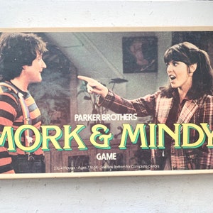 Vintage Mork & Mindy Board Game, Family Game Night, Game Room Home Decor, 1970s TV, Parker Brothers, Mork from Ork, Nanu Nanu